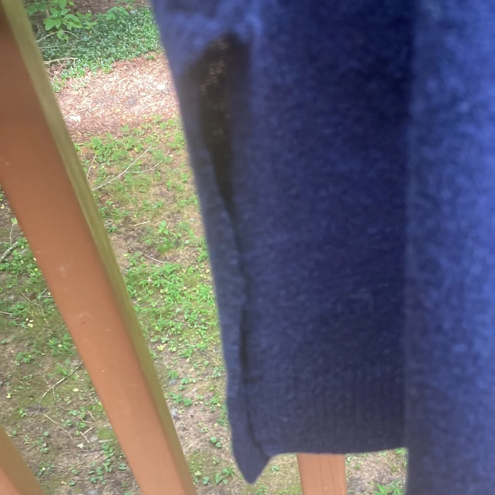Crown & Ivy blue cotton wool blend cape